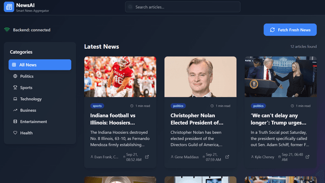 AI News Aggregator with Smart Summarization